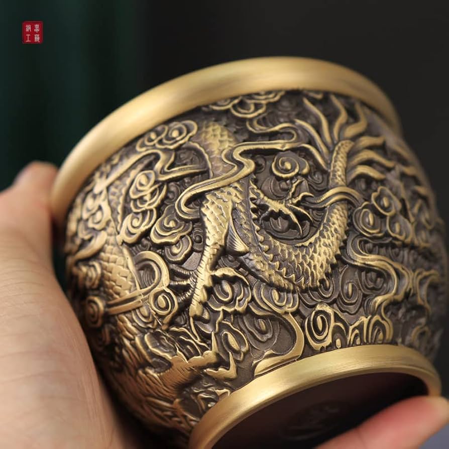 銅製 龍鳳元宝 集宝盆 応接間 玄関 事務室 装飾品 工芸品 置物 銅製 龍鳳元宝 集宝盆 応接間 玄関 事務室 装飾品 工芸品 置物